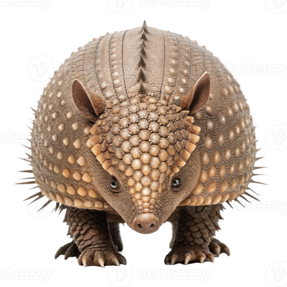 Spiky shelled glyptodont panochthus standing on transparent background png