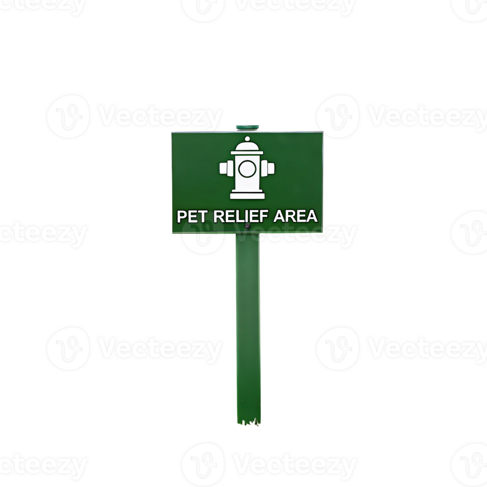 Pet relief area sign indicating designated spot for pets on transparent background png