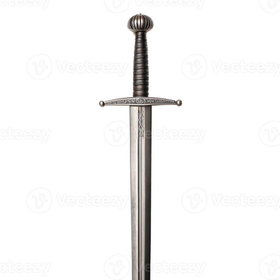 Medieval pappenheimer sword isolated on transparent background png