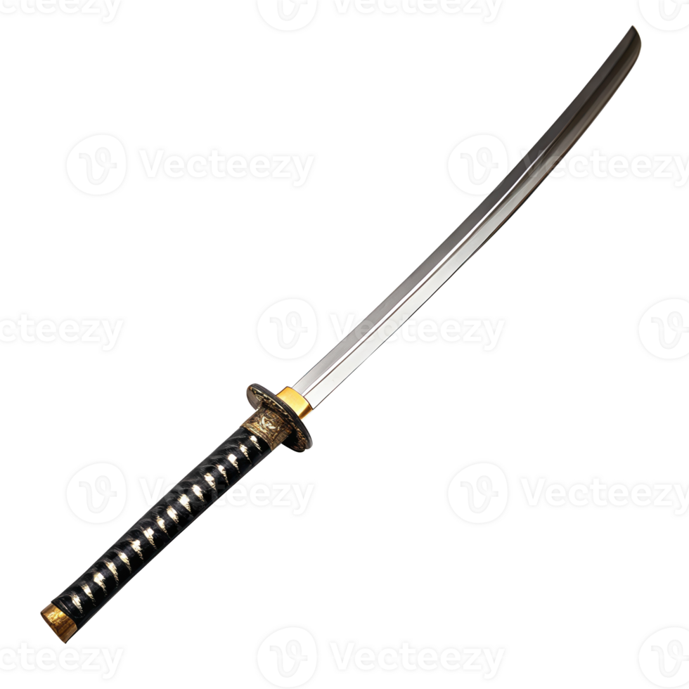 Wakizashi companion sword isolated on transparent background png