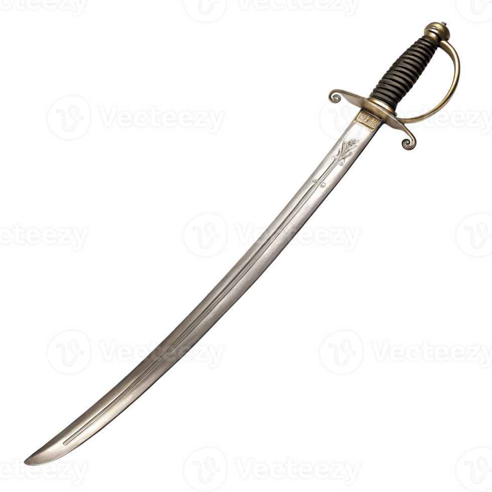 British light cavalry saber isolated on transparent background png