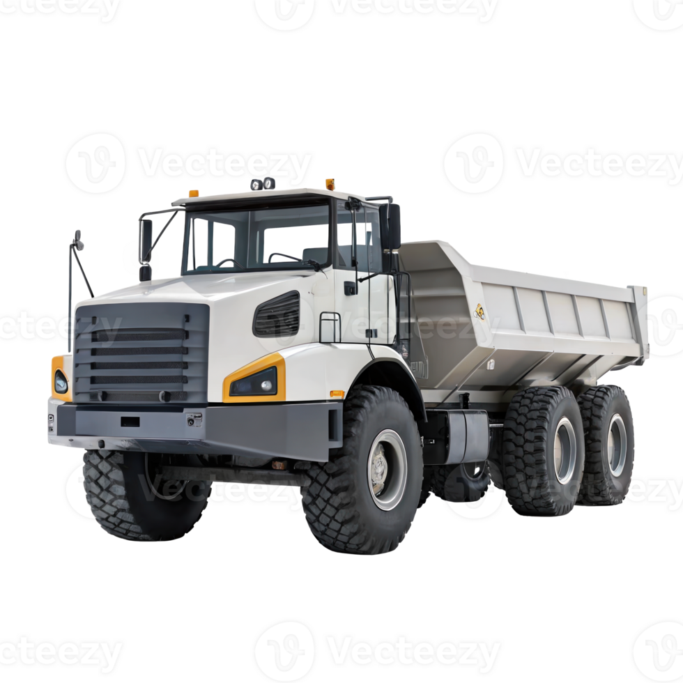 Articulated dump truck isolated on transparent background png