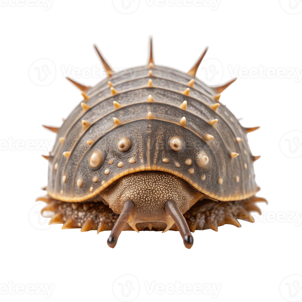 Wiwaxia, slug like armor plated crawler isolated on transparent background png
