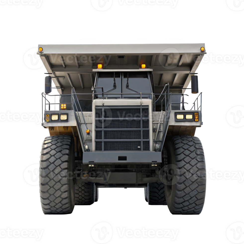 Huge mining truck isolated on transparent background showing power and strength png