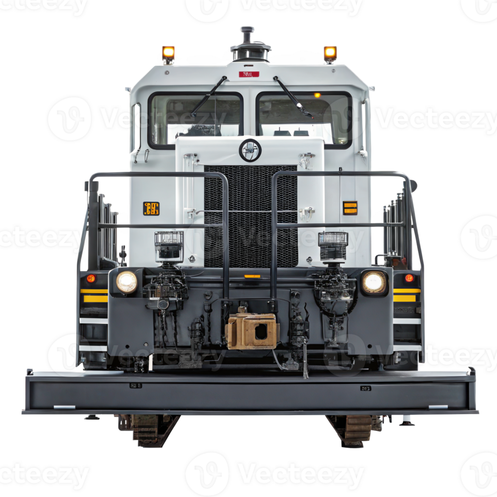 Dual engine railcar mover hi rail isolated on transparent background png