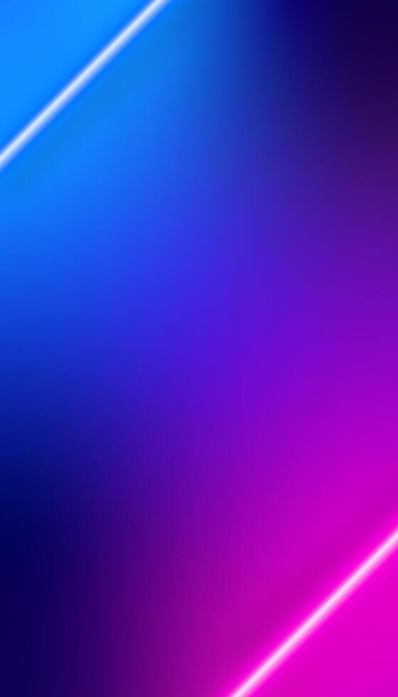 Bright vertical template with neon blue and pink luminous lines. vector