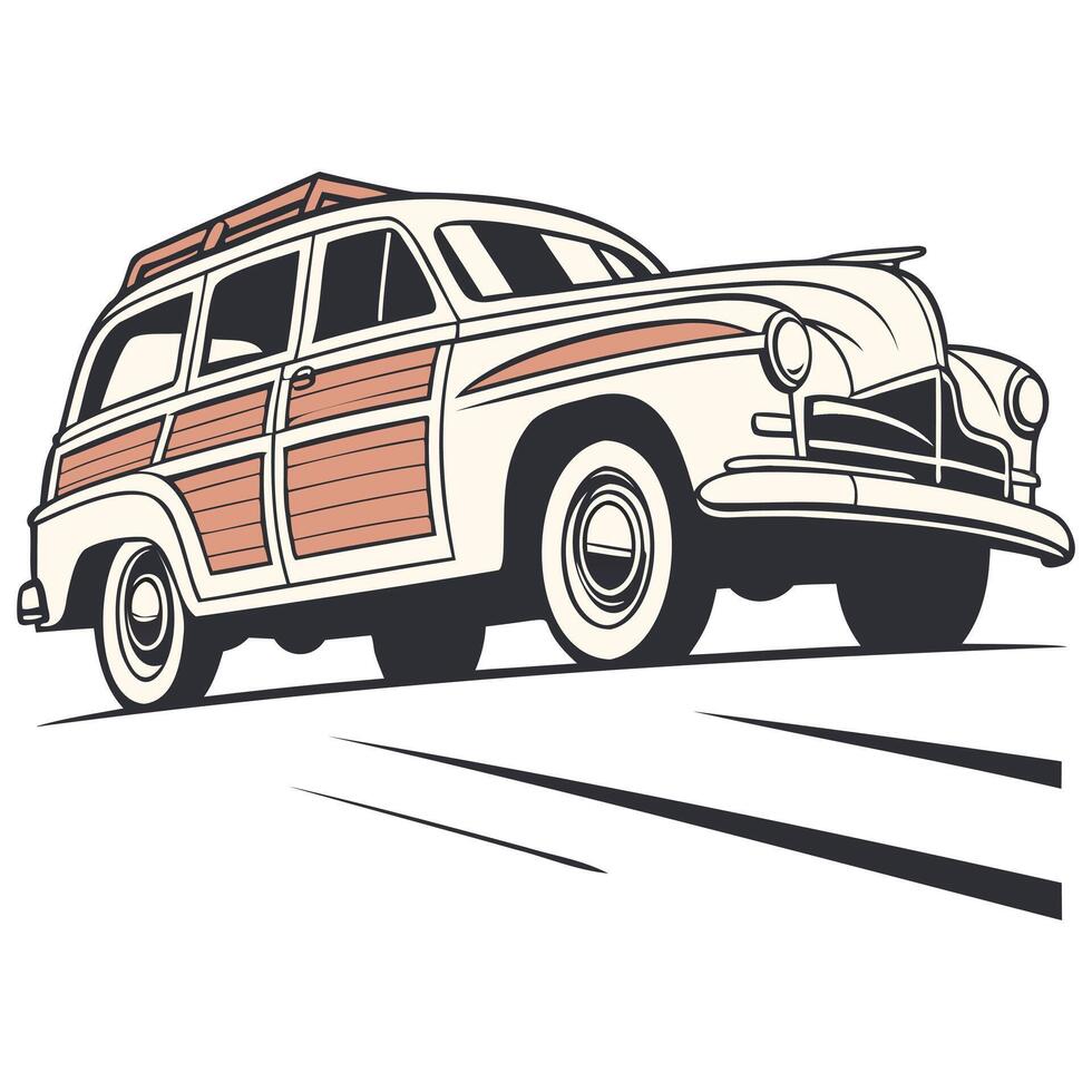 Retro Style Vintage Car Design vector