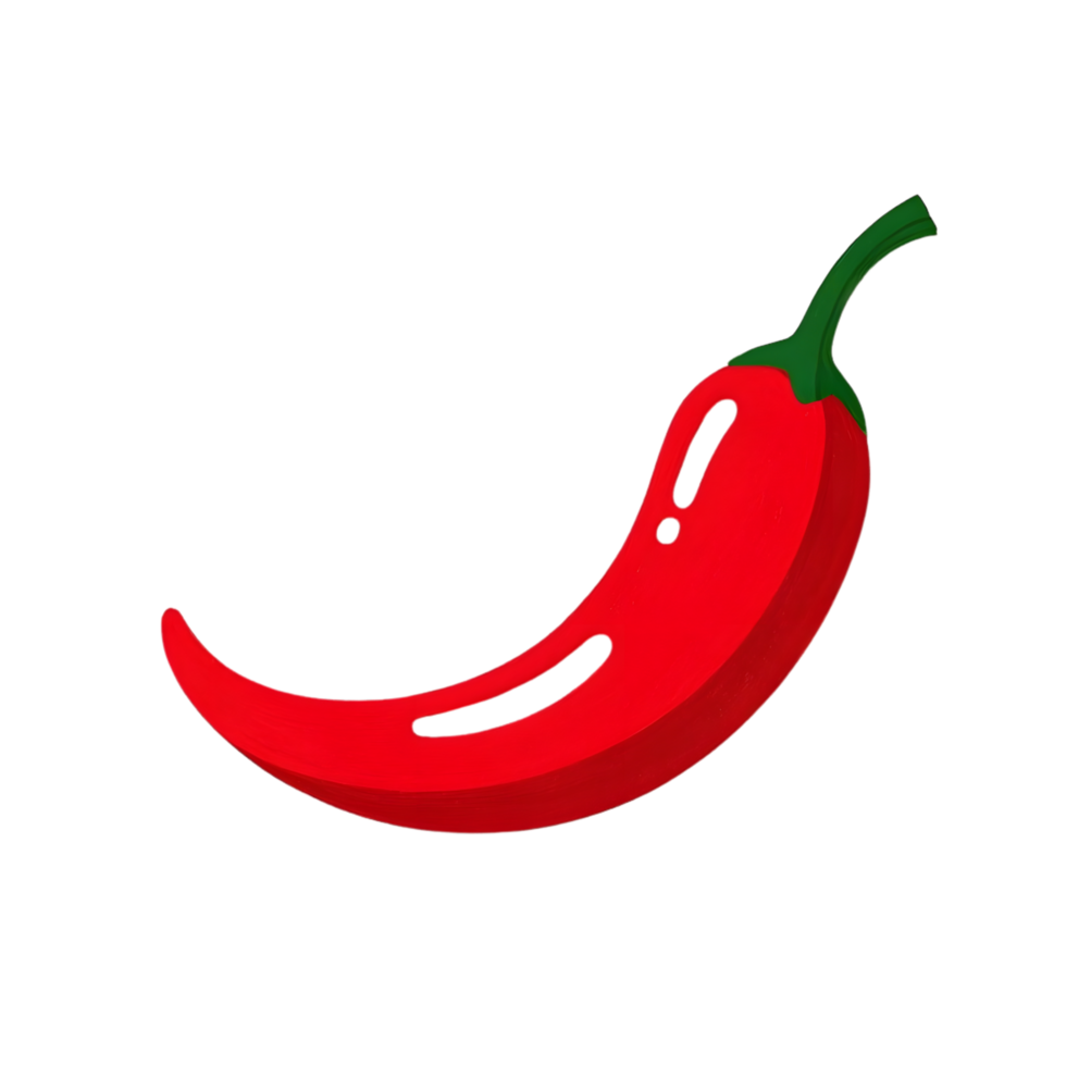 Red Chili Pepper with Smiling Face Fun 3D Character Design png