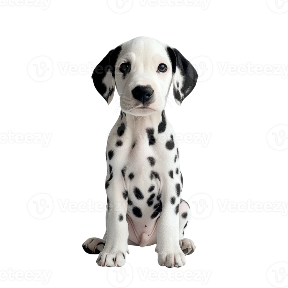 Dalmatian puppy sitting on transparent background png
