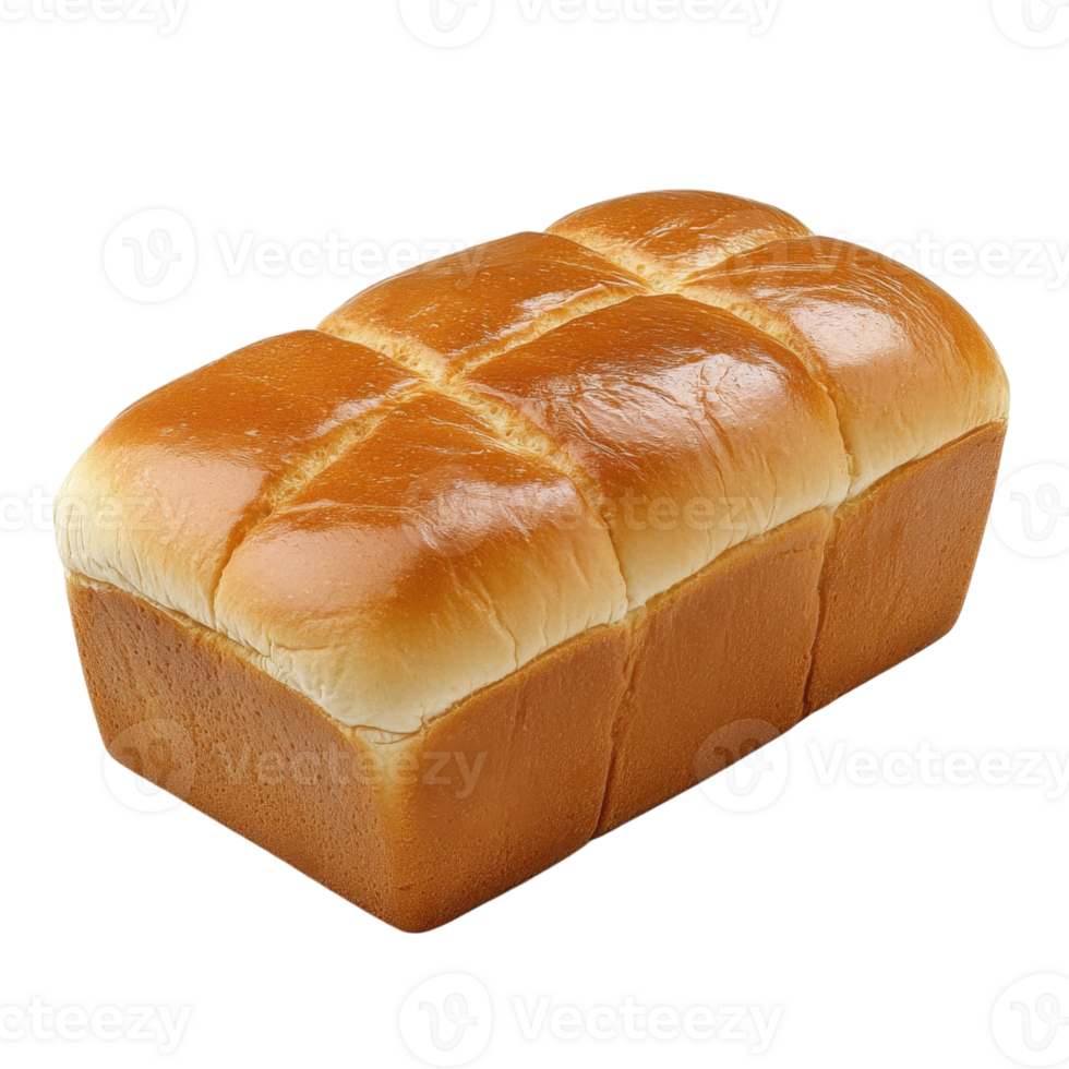 Loaf of pull apart bread on transparent background png