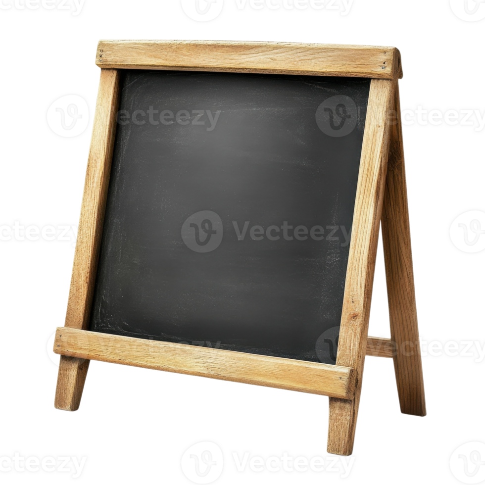 A chalkboard with frame on transparent background png