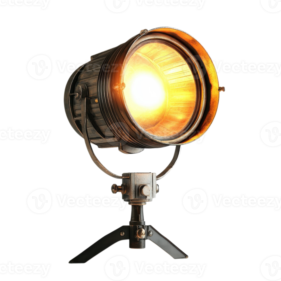 Spotlight illuminating up on transparent background png