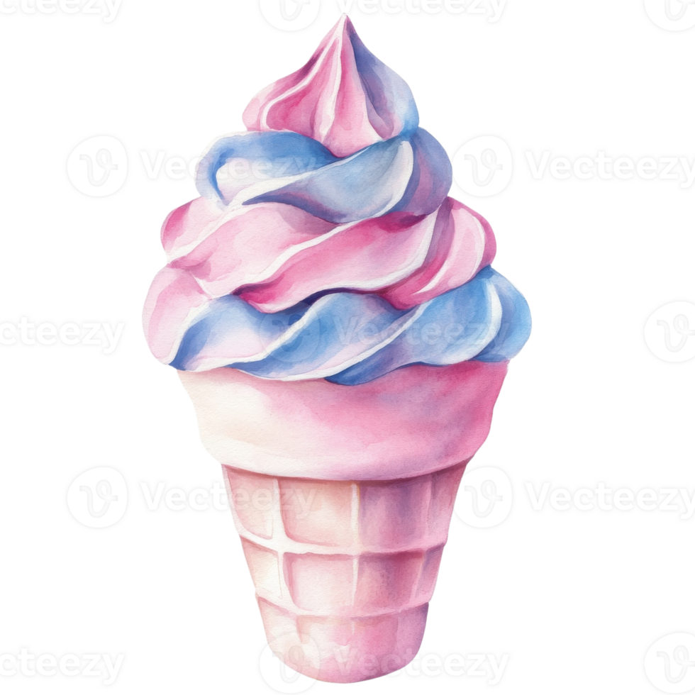 Ice cream cone delight on transparent background png