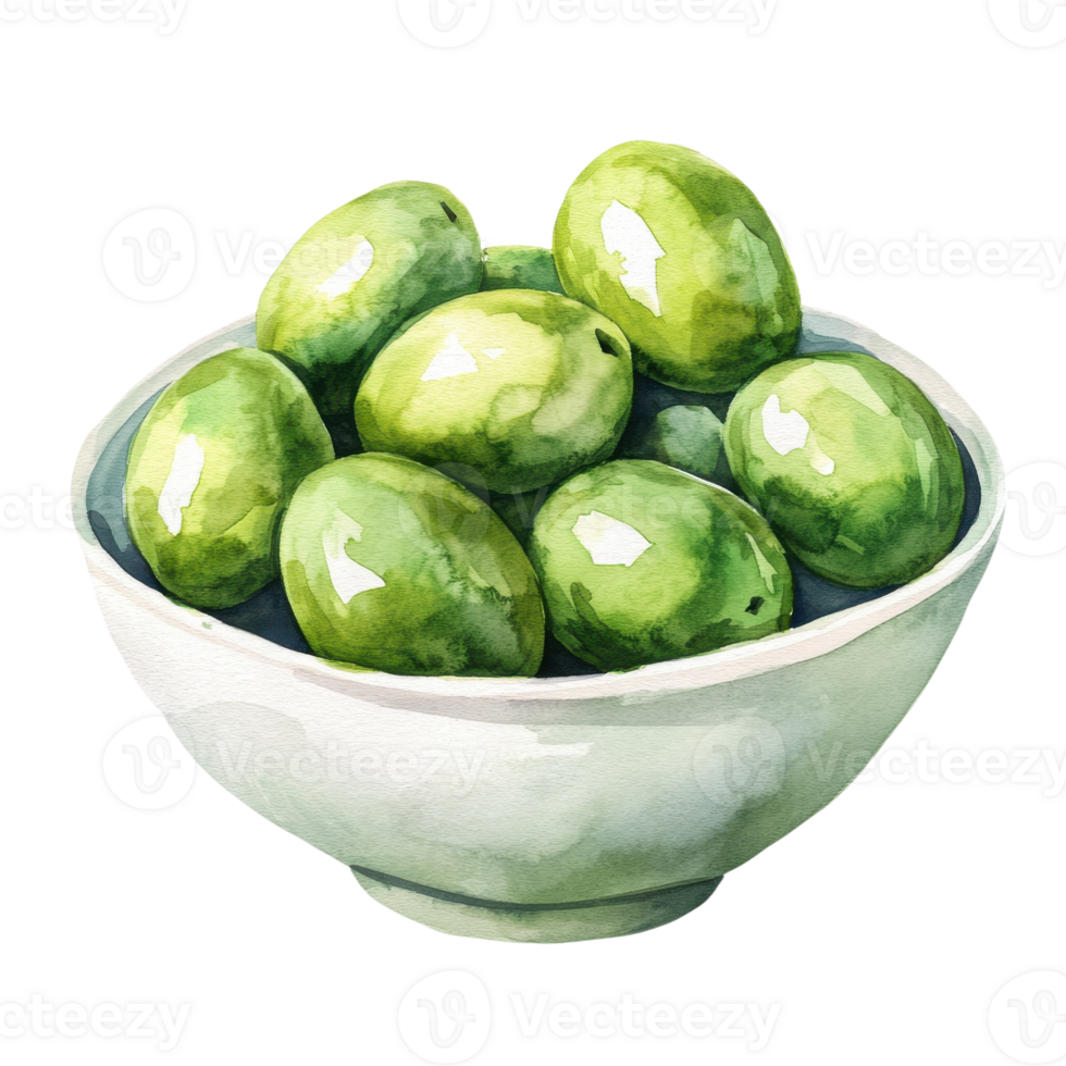 Olives in a bowl image on transparent background png