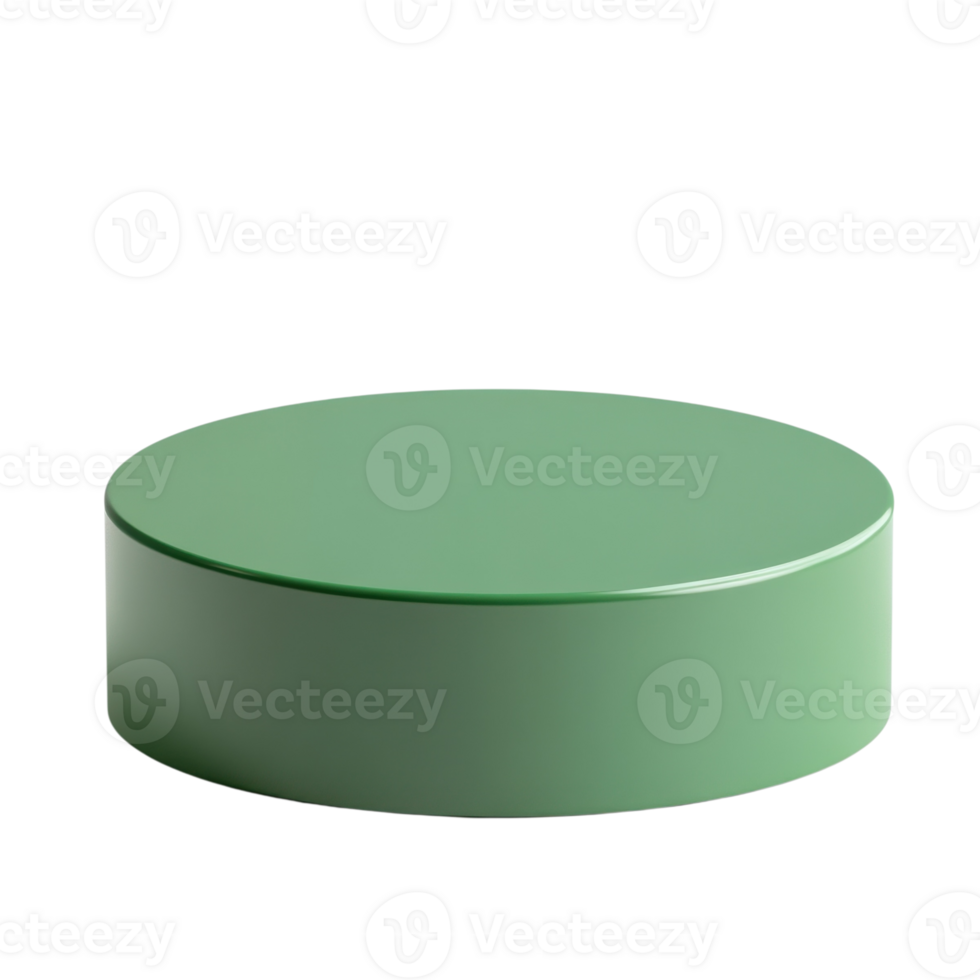 Green circular platform on transparent background png