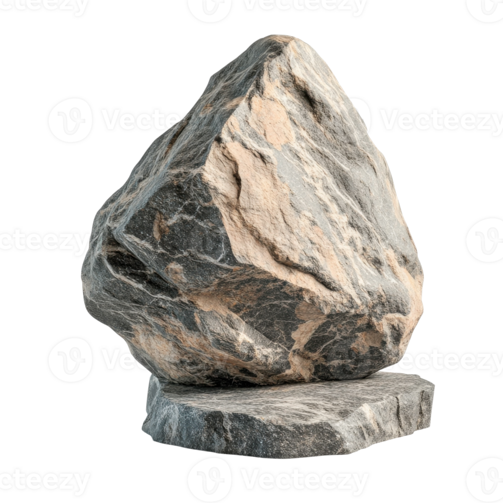 Isolated textured rocks on transparent background png