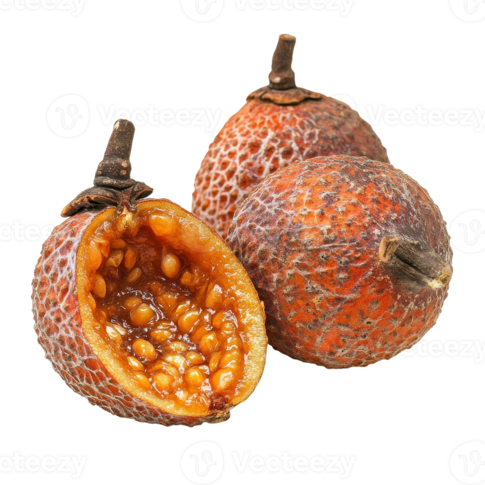 Three ripe passiflora on transparent background png