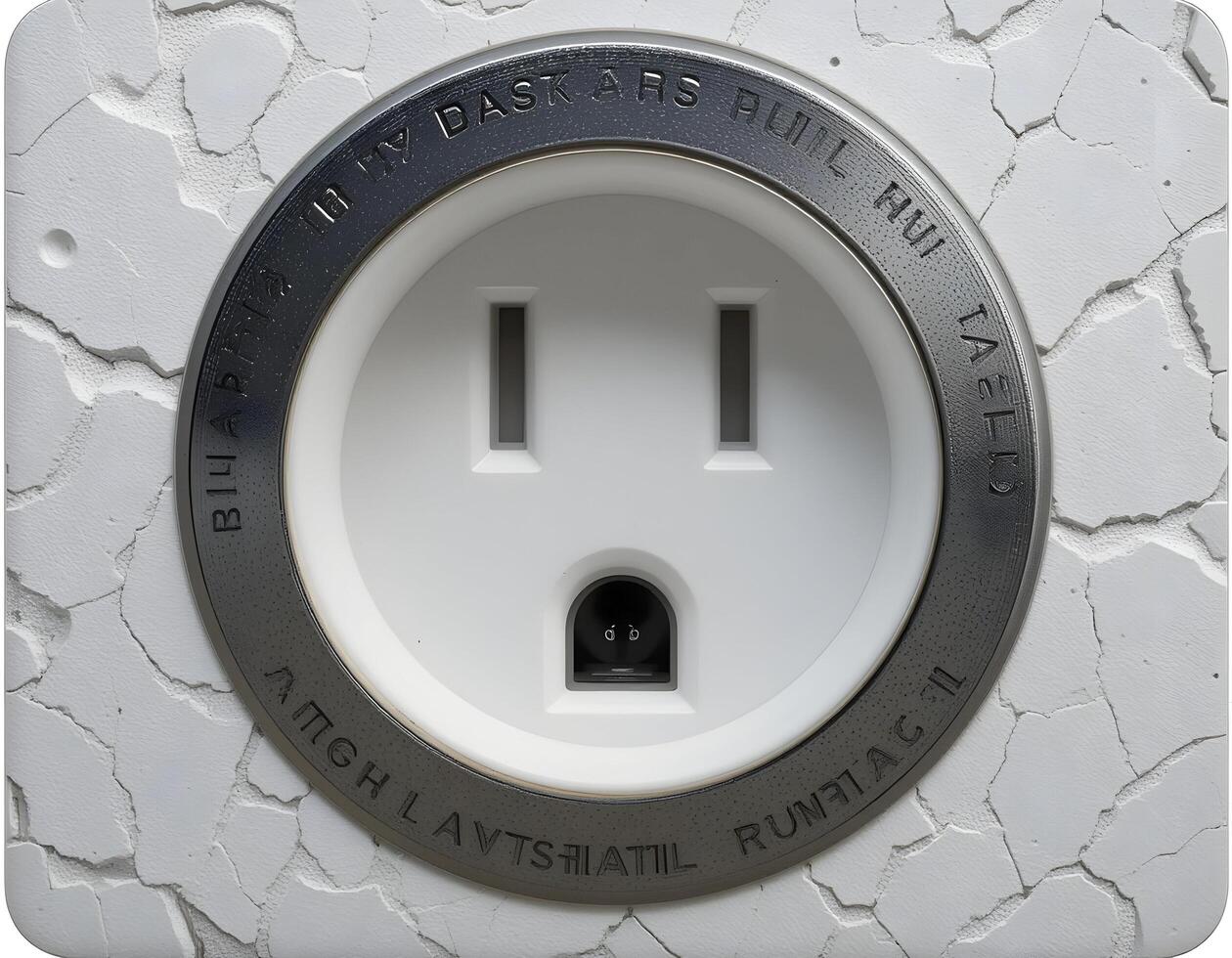Outlet Installation on Textured Wall Close Up Electrical Power photo