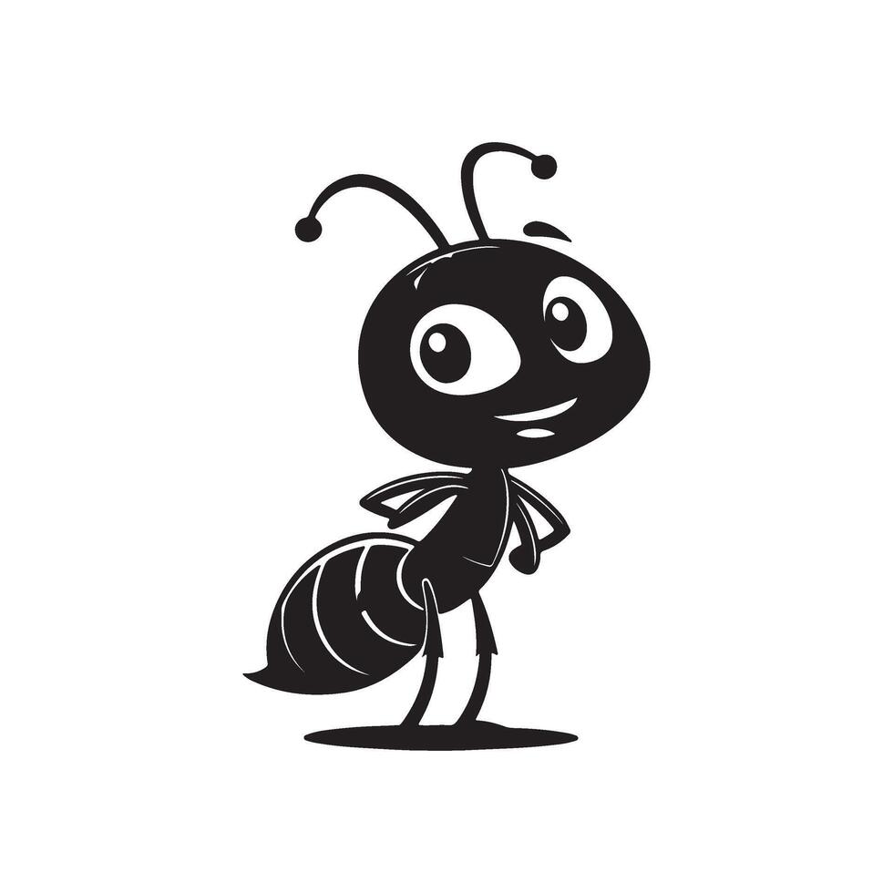 ant illustration isolated on transparent background vector