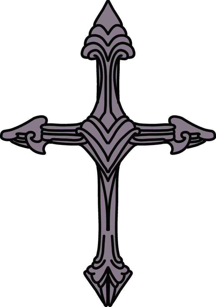 Cross logo black design art vector