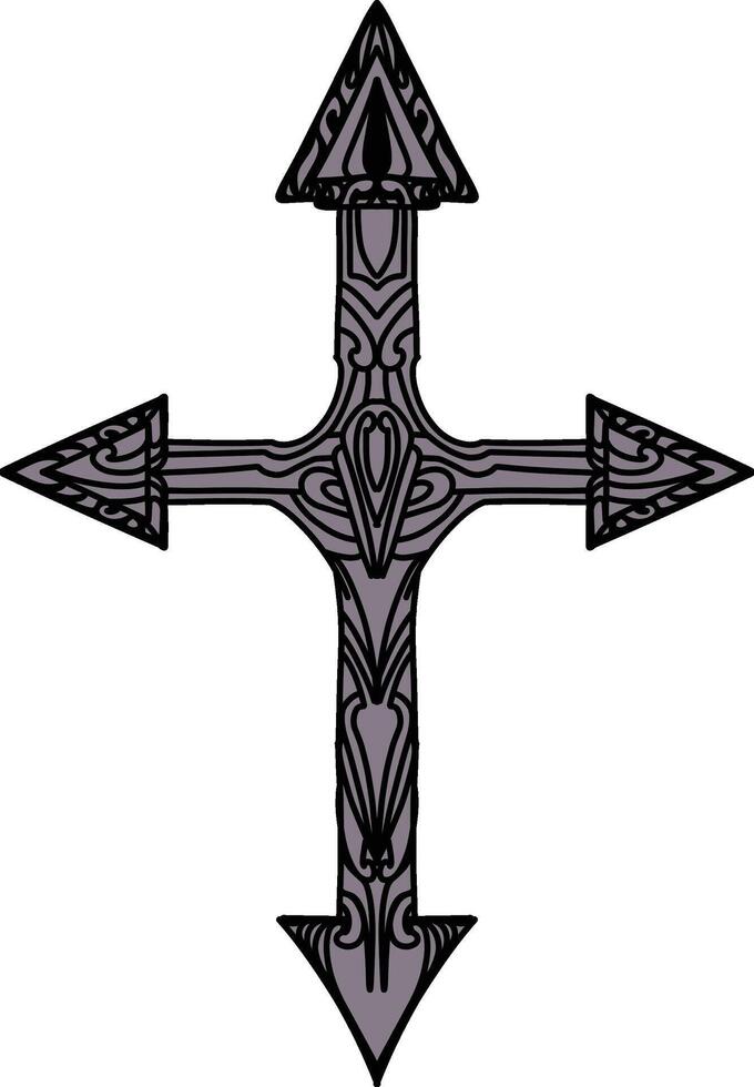 the auntentic cross logo vector