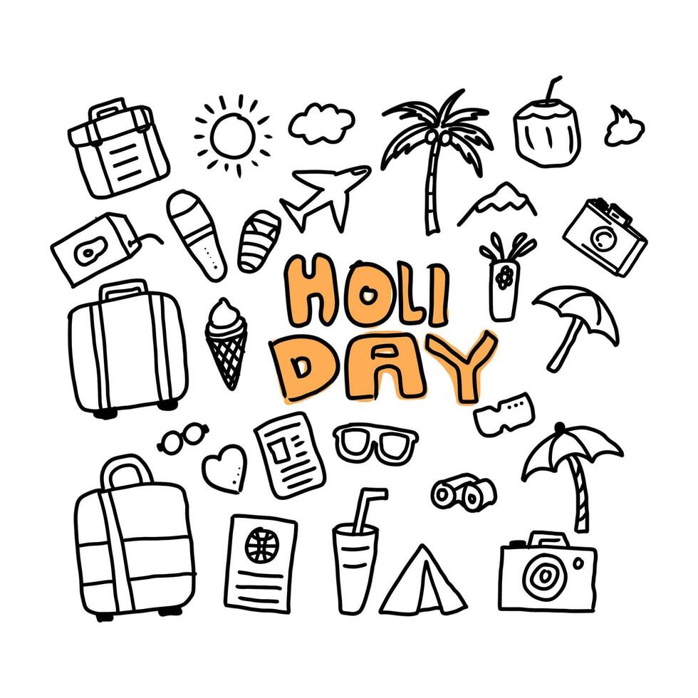 Holiday icons set vector