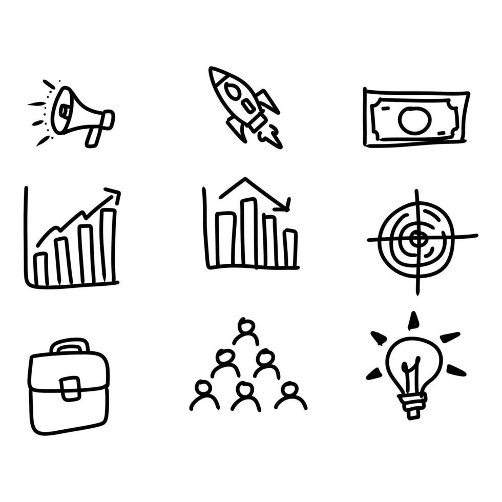 Business icons set vector