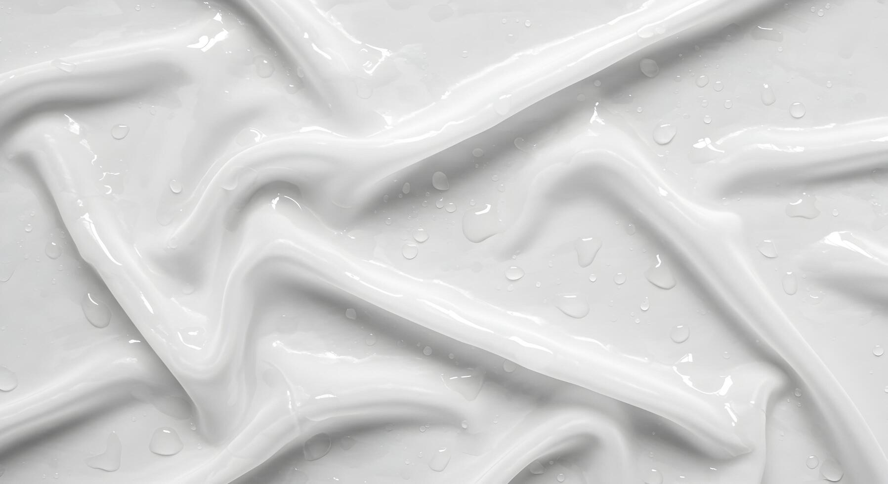 Cream Surface Texture with Water Droplets, Abstract White Background photo