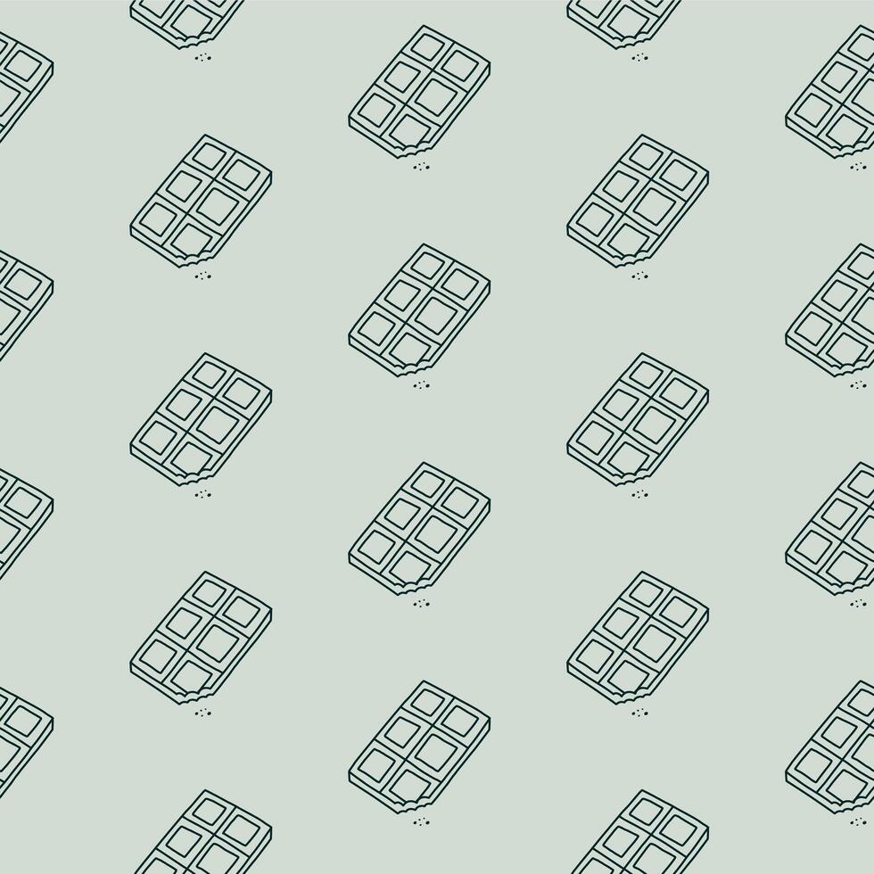 Minimal Line Chocolate Pattern vector