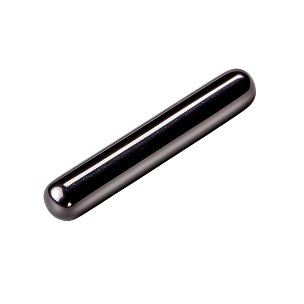 Glossy Black Cylinder Object for Creative Use png
