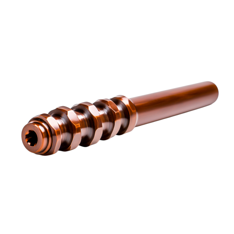 Precision Metal Component for Industrial Use, Copper Finish, High Durability png