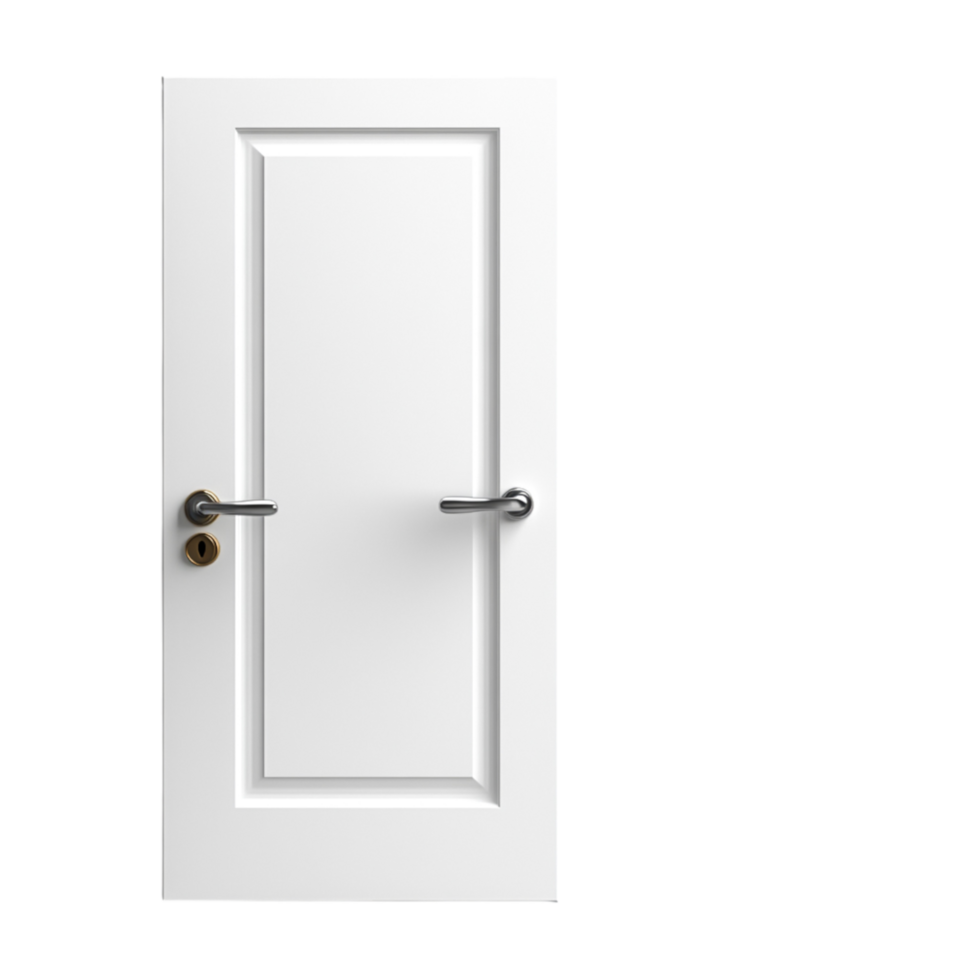 Modern Minimalist White Door with Elegant Design and Simple Handle for Interior Spaces png