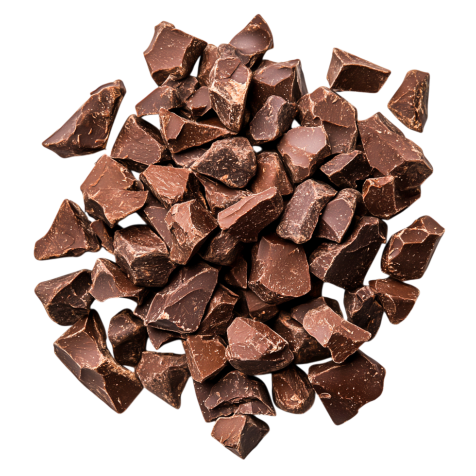 Dark Chocolate Chunks Background for Culinary and Baking Uses png