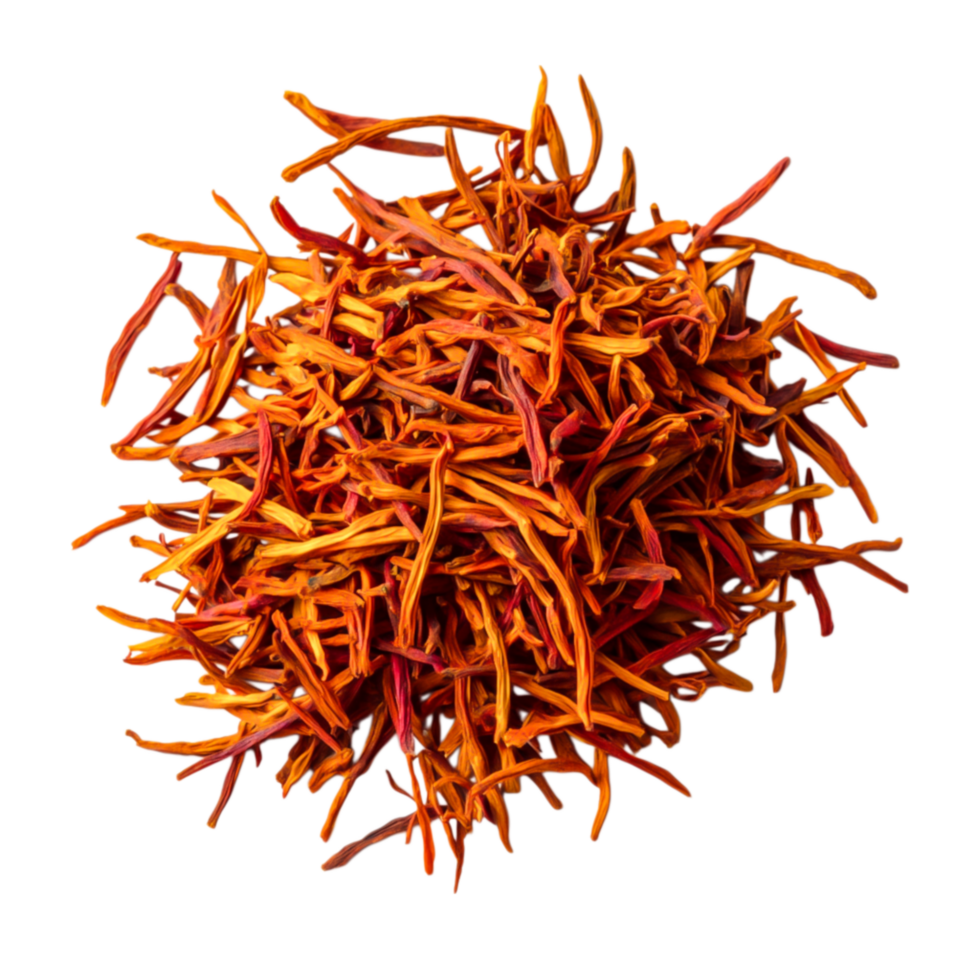 Vibrant and Colorful Threads of Saffron Spice png