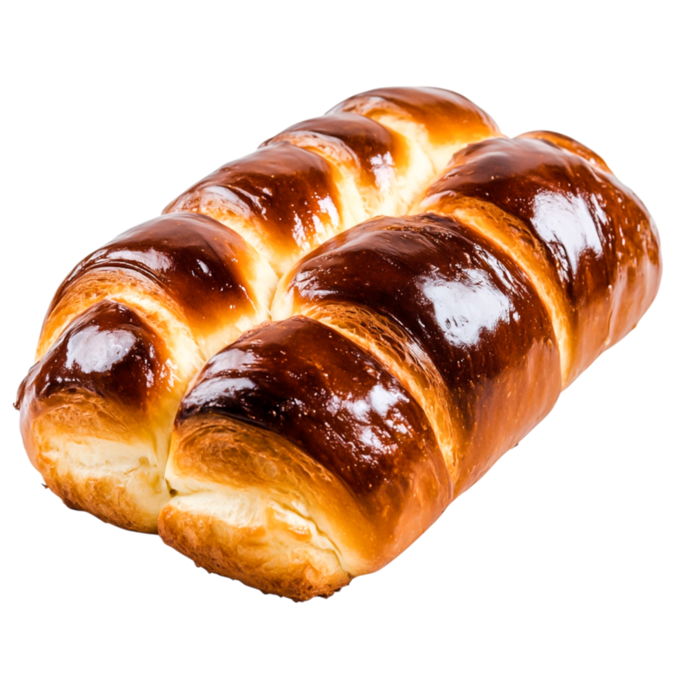 Freshly Baked Golden Brown Bread Loaf with Fluffy Texture and Glossy Crust png