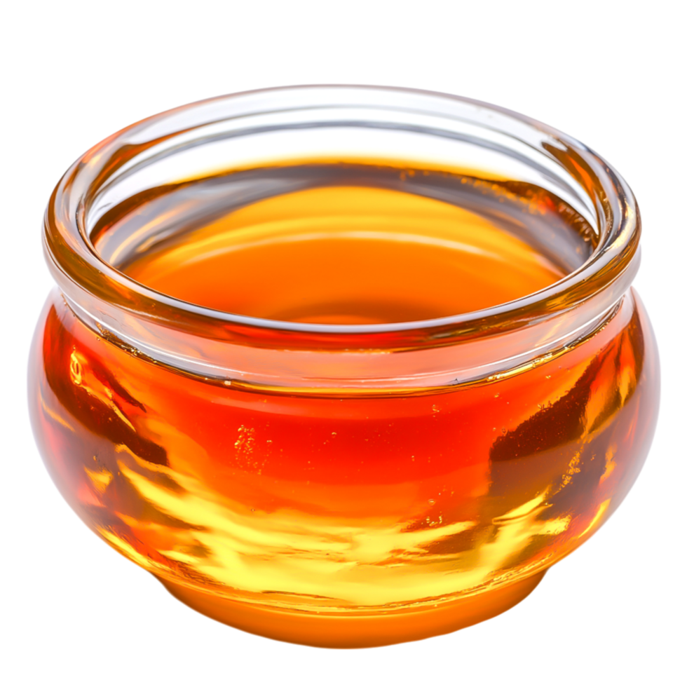 Glass Jar Filled with Golden Honey on for Culinary Use and Decoration png