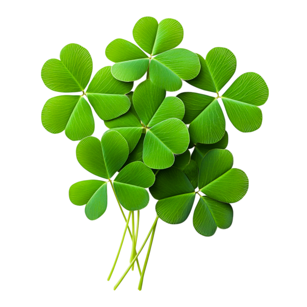 closeup View of Fresh Green Clover Leaves for Nature and St. Patrick's Day Themes png