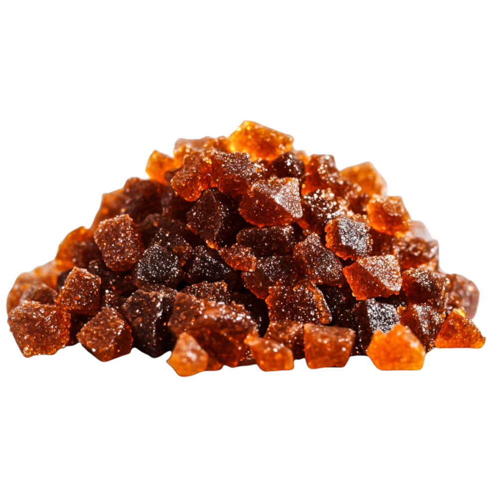 Brown Sugar Cubes Piled in a Heap on for Culinary Use and Decoration png