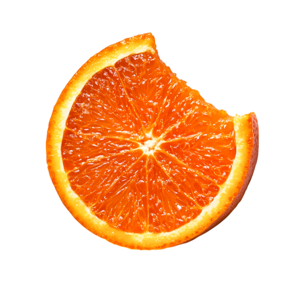 Fresh Orange Slice Showing Juicy Texture and Color png