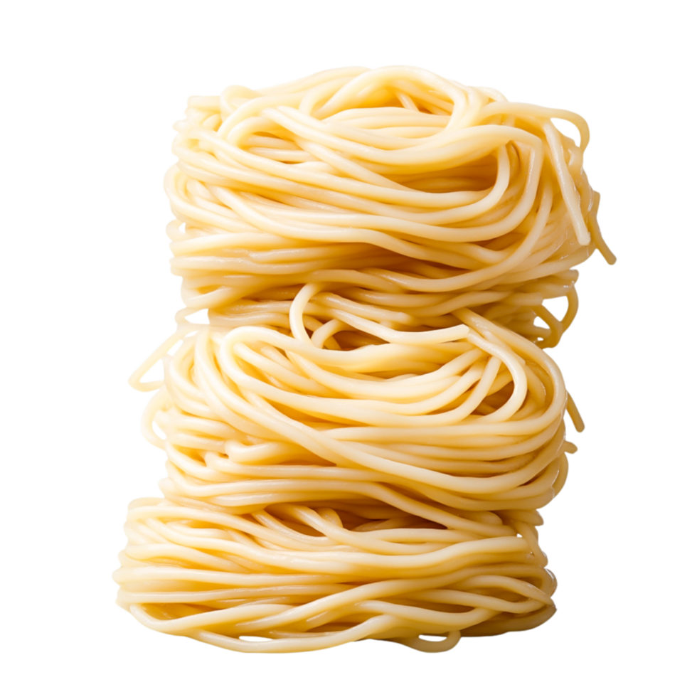 Fresh Raw Pasta Noodles Piled Neatly on for Cooking and Recipe Inspiration png