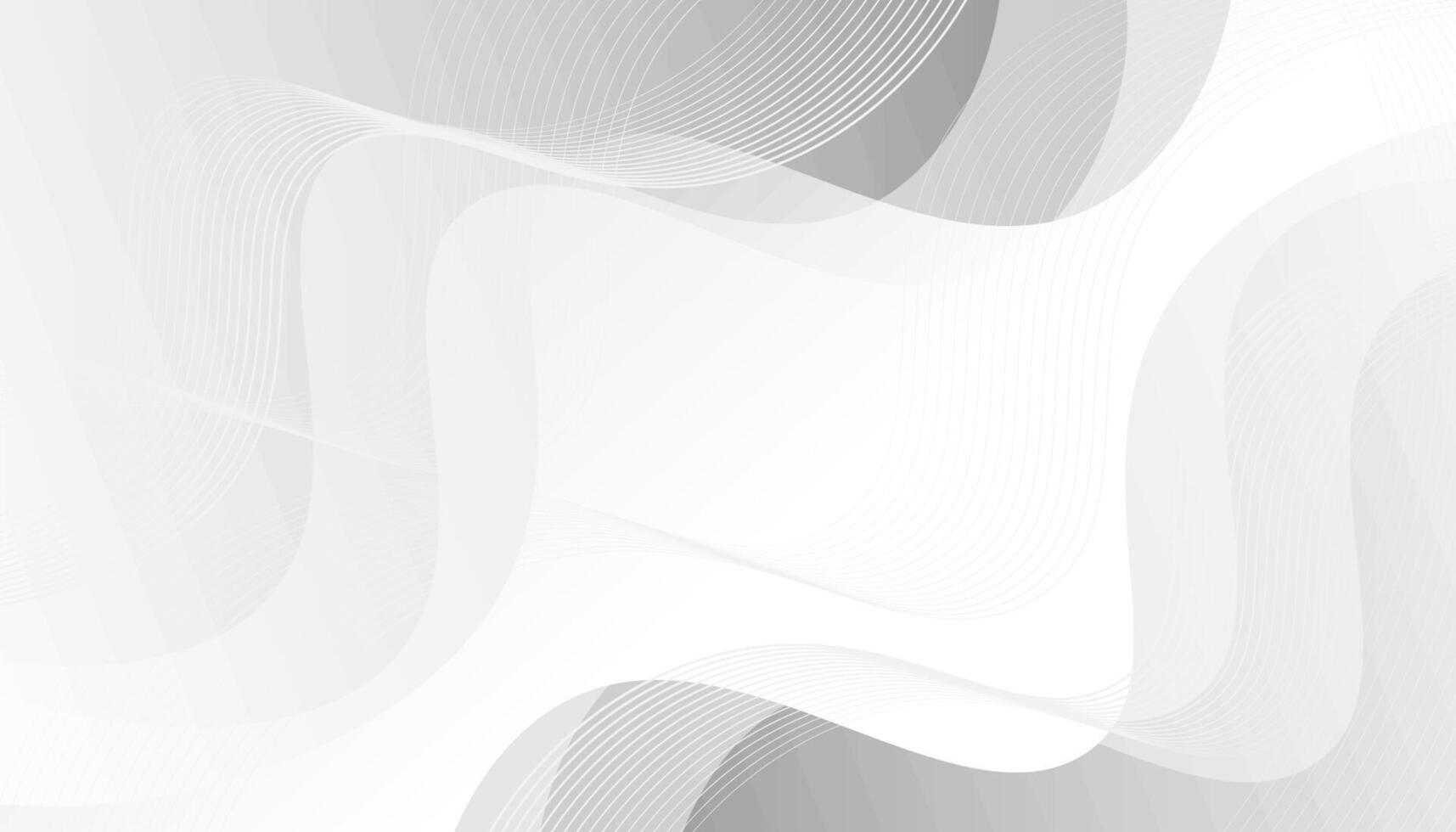 Abstract grey background poster with dynamic waves vector