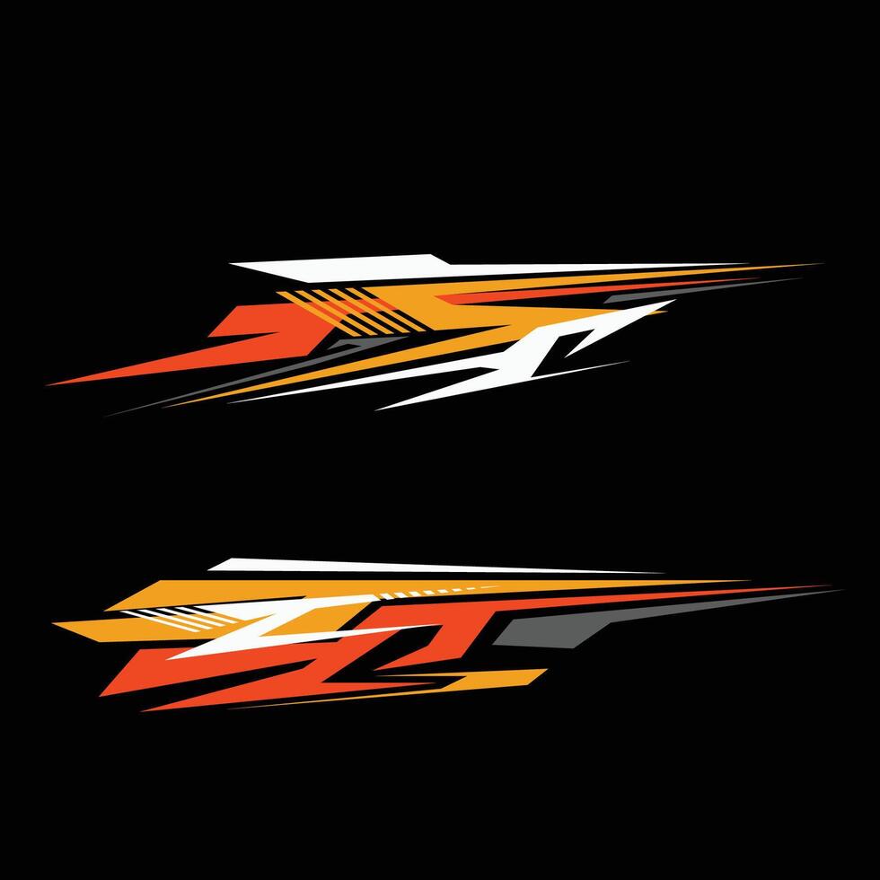 Rally Car Wrap design. abstract stripe racing vector