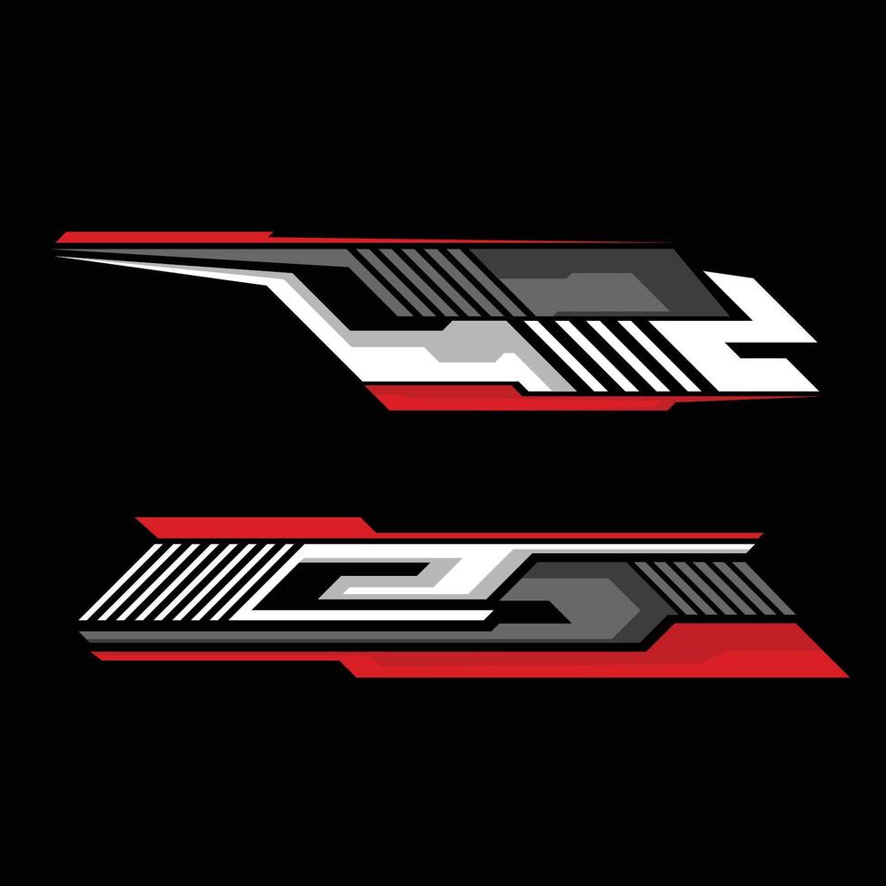 car body template sticker racing car stickers vector