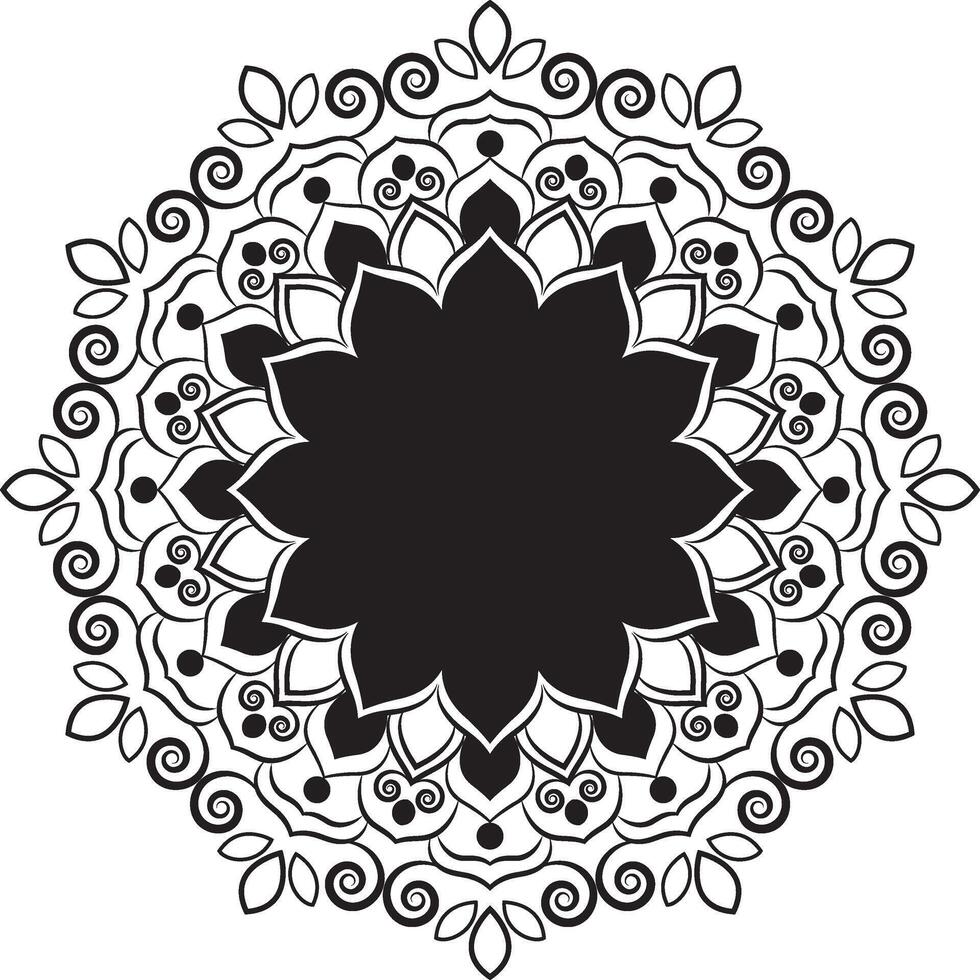 Mandala Design for Yoga Studio Decor vector
