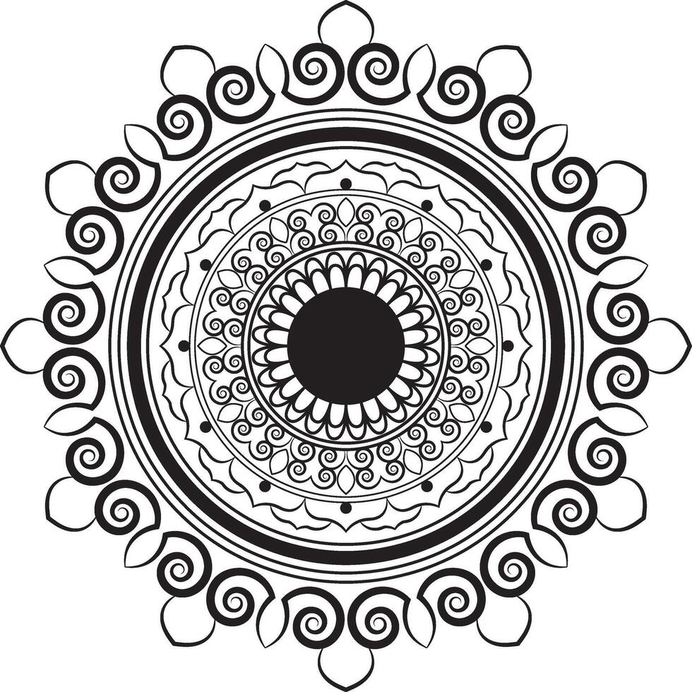 Gradient Mandala Design for Wall Art vector