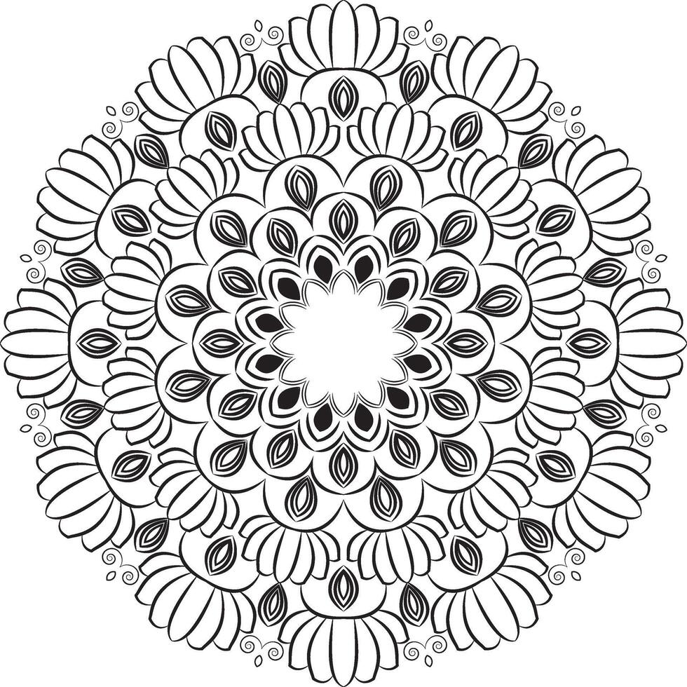 Intricate Floral Mandala Pattern vector