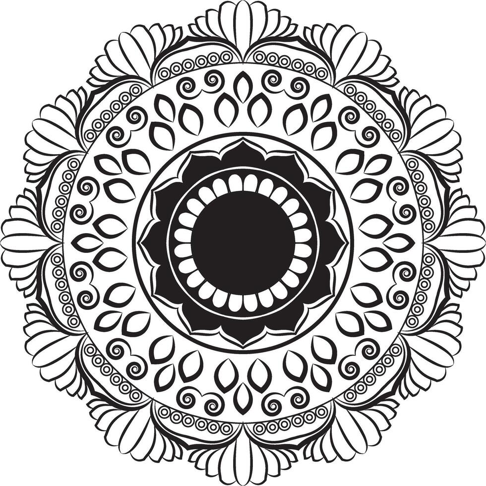 Elegant Line Art Mandala vector