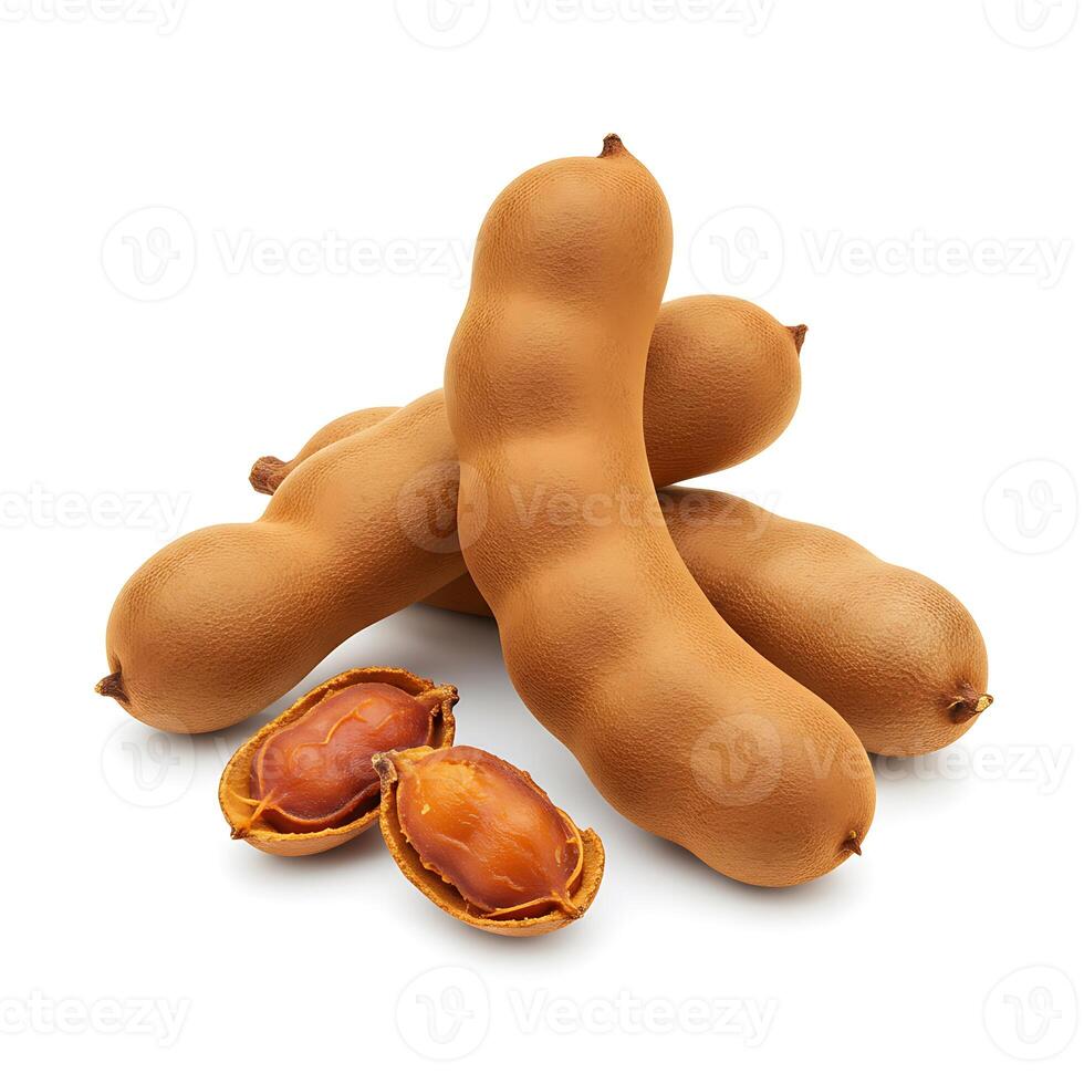 Tamarind isolation on white bacground photo