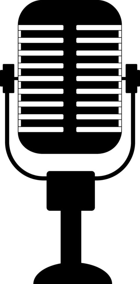 Microphone. Capturing sounds and converting them into electrical signals. Audio recording. Sound amplification. Studios and stage. vector