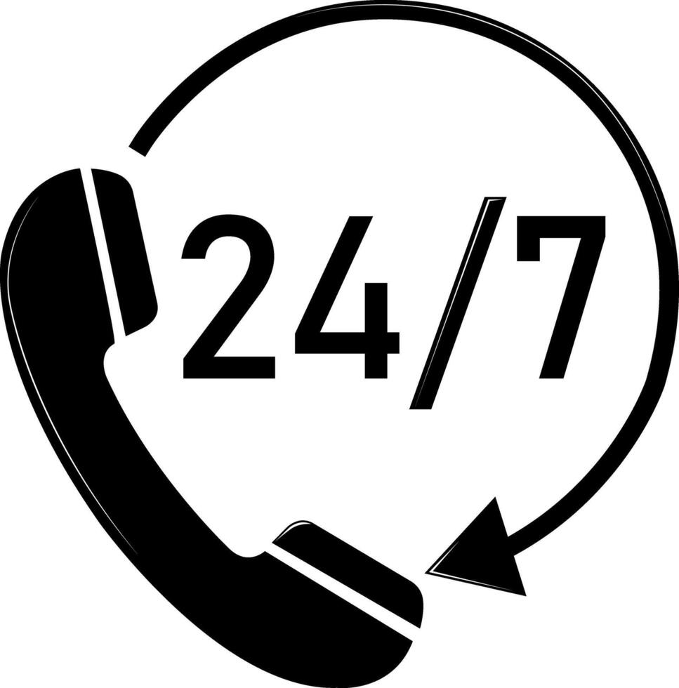 Around the clock communication. A communication system that provides continuous access to information, support, or interaction without interruption. Rapid response. Communication. vector